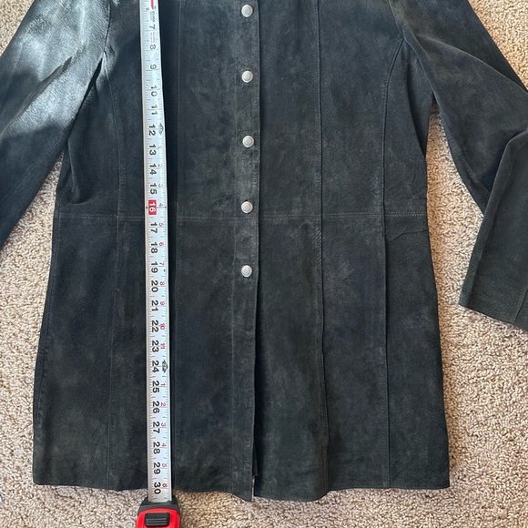 Chicos 100% Leather Suede Jacket Shirt - Picture 6 of 8